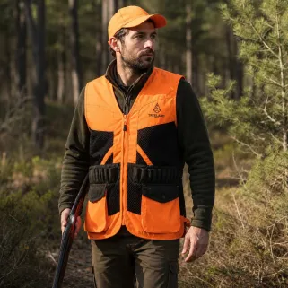 Gilet de chasse Treeland orange 20 cartouchières étanche
