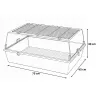 Bac transparent pour élevage de poussins 75x45x30 cm