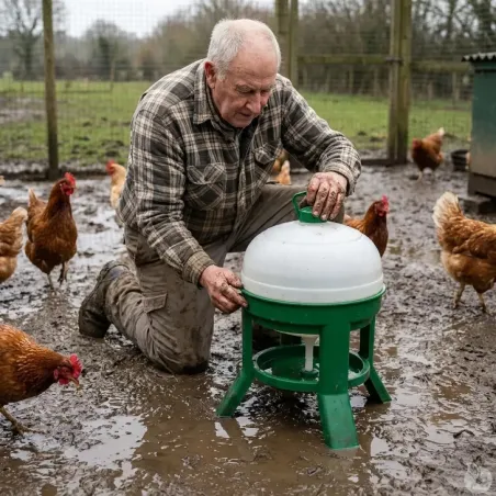 Abreuvoir siphon 20L sur pieds - idéal volailles
