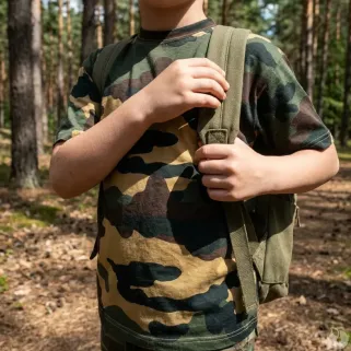 T-shirt enfant camo 100% coton - 4 à 14 ans - Kaki ou CE