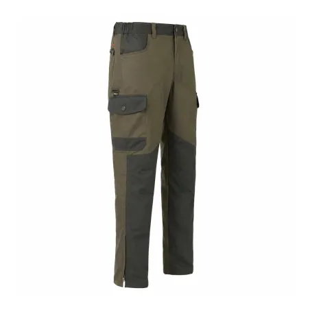 Fuseau chasse enfant kaki en polyester et coton