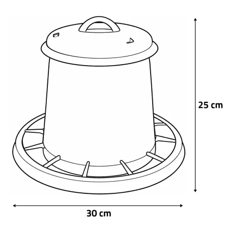 Mangeoire trémie plastique 3,5 kg - Jaune - NOVITAL
