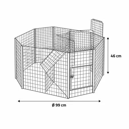 Piège 5 cases pour corneilles/corbeaux Ø99x46cm