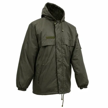 Veste coupe-vent fourrée kaki S à 3XL - imperméable