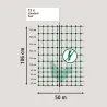 Filet non électrifiable pour poules 50m H106cm simple pointe