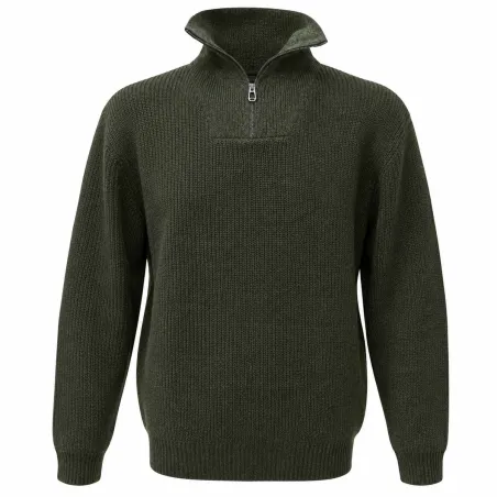 Pull camionneur kaki - Confort outdoor 70% acrylique