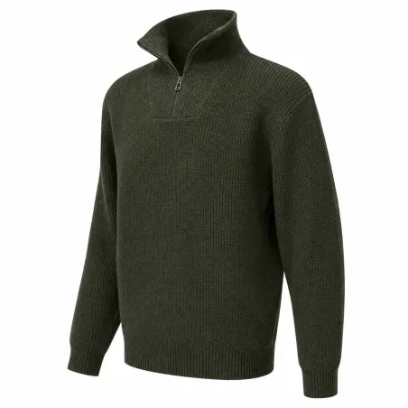 Pull camionneur kaki - Confort outdoor 70% acrylique