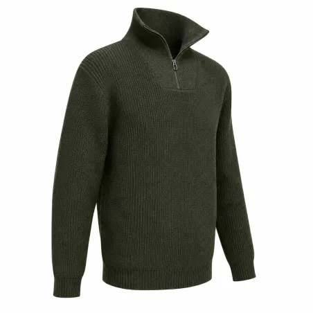 Pull camionneur kaki - Confort outdoor 70% acrylique