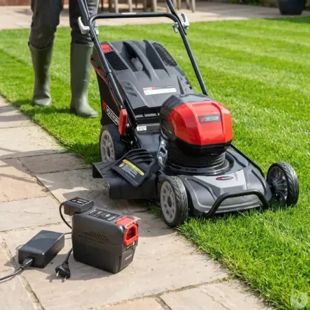 Tondeuse tractée Voltkore® 45 cm - Batterie 4Ah + chargeur