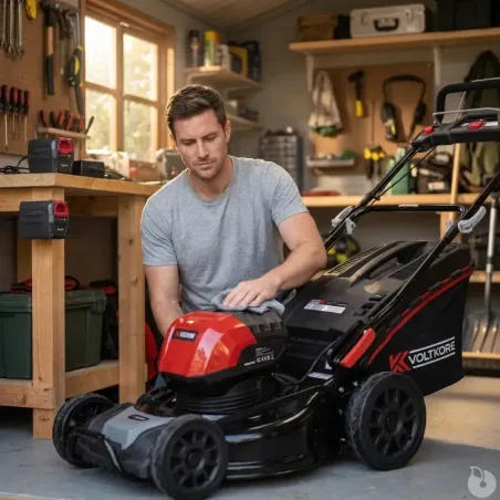 Tondeuse tractée Voltkore® 45 cm - Batterie 4Ah + chargeur
