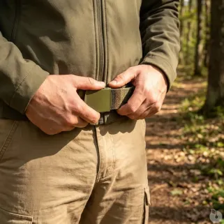 Ceinture toile US 130 cm Percussion® - Réglable kaki/noir/camo