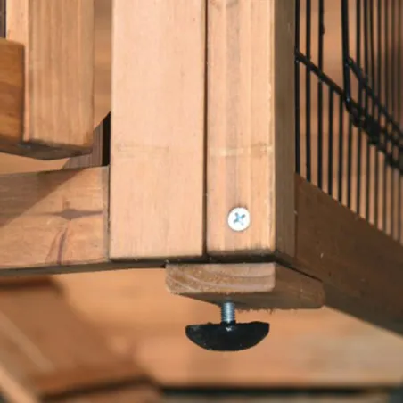 Poulailler bois 2 niveaux 10-15 poules 222x115x200 cm