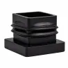 Bouchon rectangulaire 25x25x1/2 noir