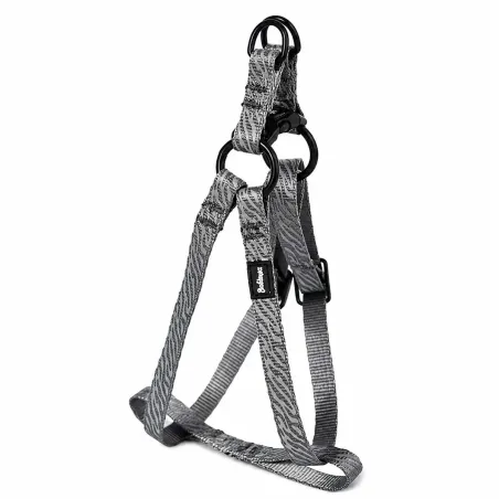 Harnais nylon gris réfléchissant 65-80 cm ajustable