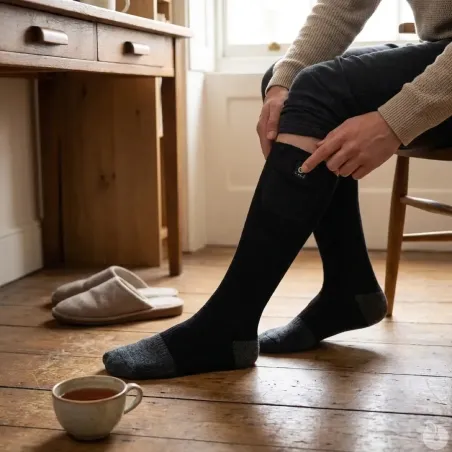 Chaussettes chauffantes Ertak Teamwood® - Noir homme