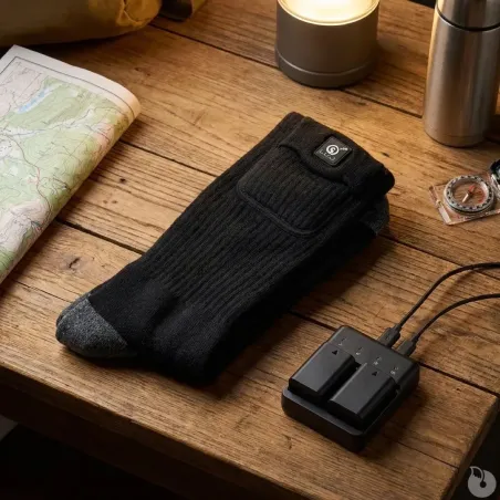 Chaussettes chauffantes Ertak Teamwood® - Noir homme