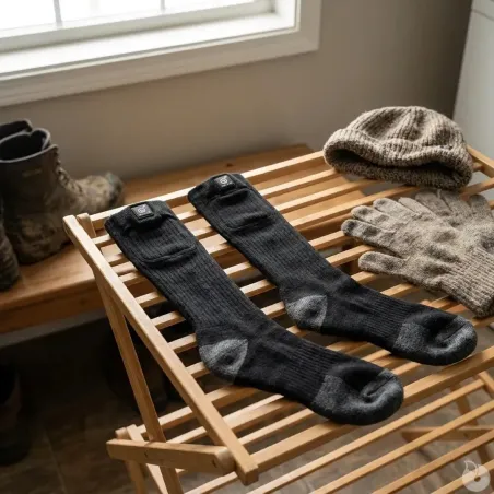 Chaussettes chauffantes Ertak Teamwood® - Noir homme