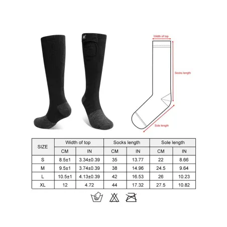 Chaussettes chauffantes Ertak Teamwood® - Noir homme