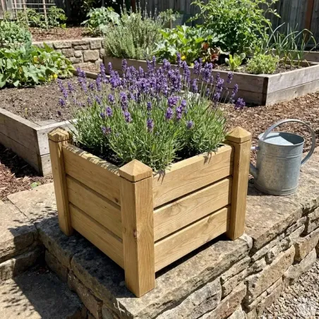 Jardinière bois 30x30x30 cm - Élégance naturelle