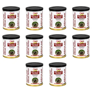 Lot de 10 boîtes répulsif taupes - 55 bâtonnets