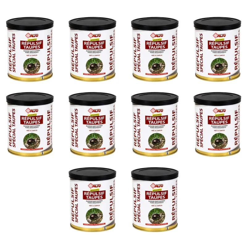 Lot de 550 bâtonnets répulsifs taupes Cibles Alto