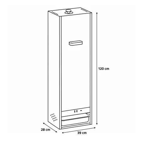 Fumoir Peetz 120 cm pour viande et poisson en acier