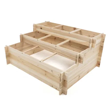 Carré potager 3 étages sapin - 120x100x54 cm + géotextile