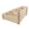 Carré potager 3 étages sapin - 120x100x54 cm + géotextile