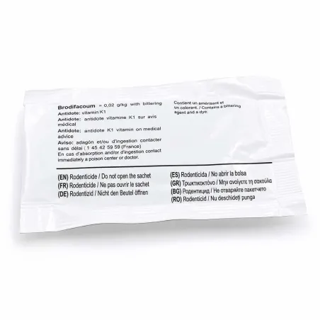 Bloc raticide brodifacoum 140g - Élimine rats et souris
