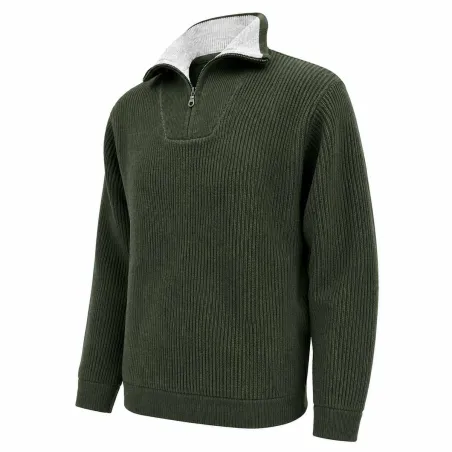 Pull col camionneur kaki Lorry S à 3XL pour extérieur
