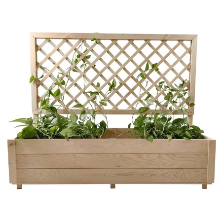 Carré potager en sapin avec treillis 98x34x104 cm - Jardin