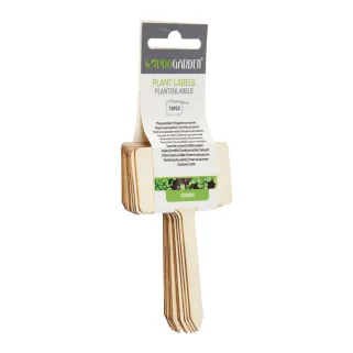 10 étiquettes bois pour plantes 10x5,9 cm - naturel