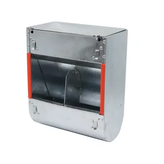 Mangeoires lapins trémie 2 cases - Lot de 10 en acier