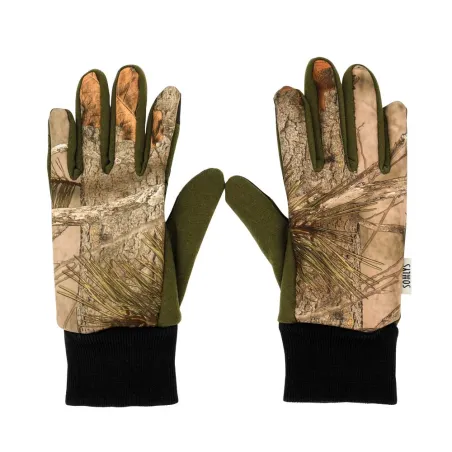 Gants déperlants anti-glisse camo kaki tailles 8/9