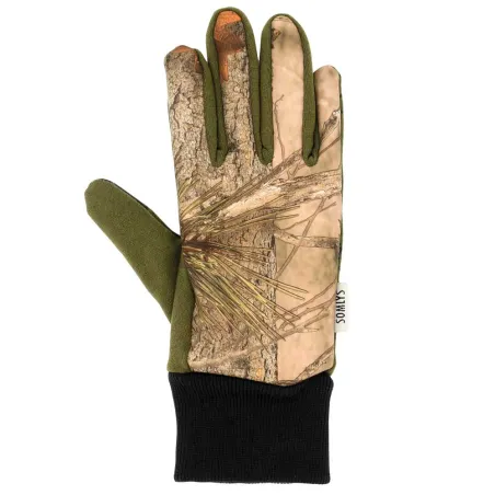 Gants déperlants anti-glisse camo kaki tailles 8/9