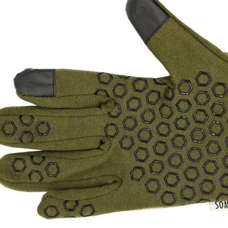 Gants déperlants anti-glisse camo kaki tailles 8/9