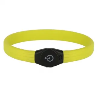 Collier LED rechargeable USB pour chien visible 500m