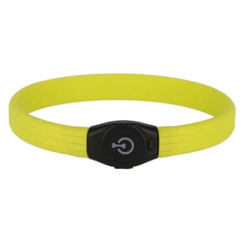 Collier LED rechargeable USB pour chien visible 500m