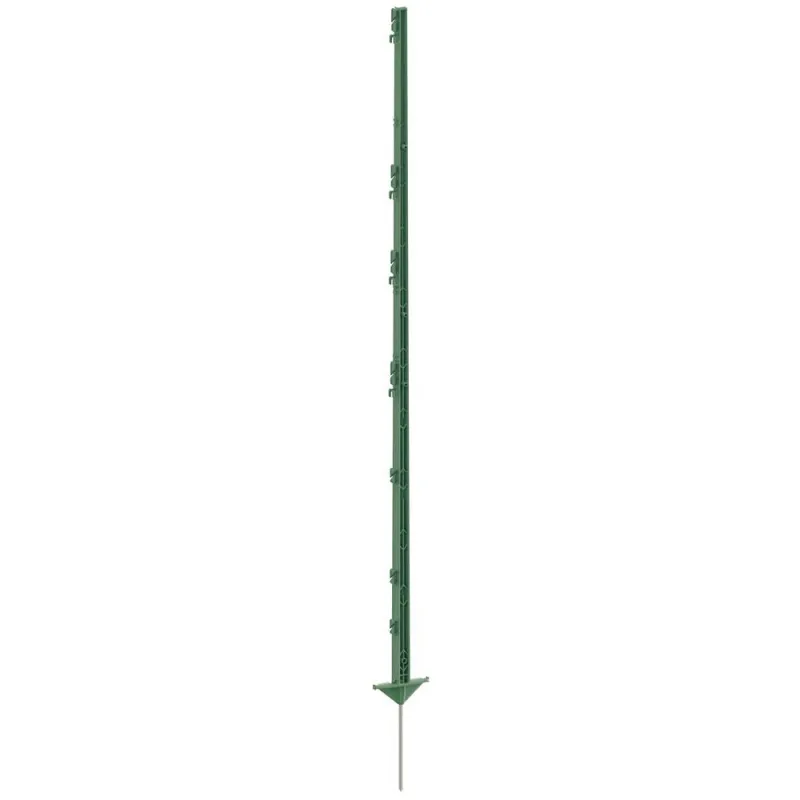 Lot de 5 piquets PVC verts 1,56 m pour clôture