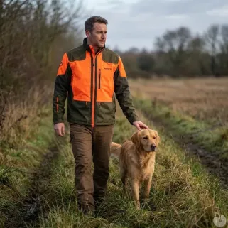 Veste traque orange Somlys - Sécurité chasse légère