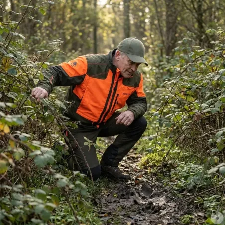 Veste traque orange Somlys - Sécurité chasse légère