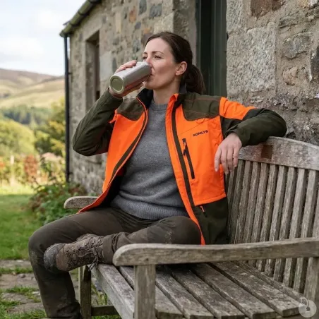 Veste traque orange Somlys - Sécurité chasse légère