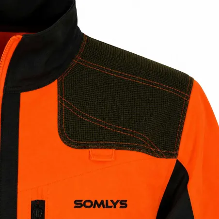 Veste traque orange Somlys - Sécurité chasse légère