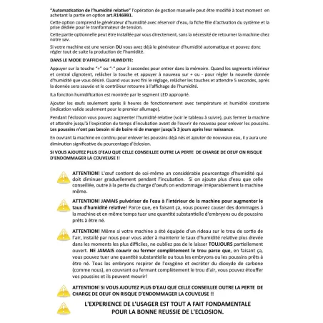 Couveuse évolutive 2 tiroirs + panier + humidificateur
