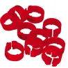 Bagues pigeon numérotées 1-25 rouge - Marquage laser indélébile