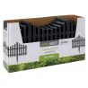 Lot de 6 clôtures jardin noires 60x32 cm en PP mat