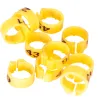 Bagues pigeon numérotées 1-25 jaune - Marquage laser indélébile