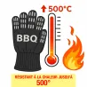 Gants barbecue Kevlar & silicone - Résistance 500°C
