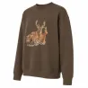 Sweat enfant kaki motifs grands animaux 6-14 ans