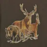 Sweat enfant kaki motifs grands animaux 6-14 ans